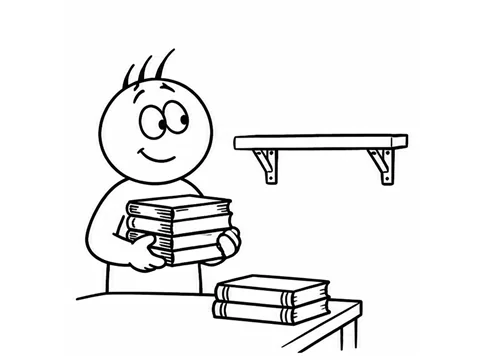 Ilustración de organizar / acomodar